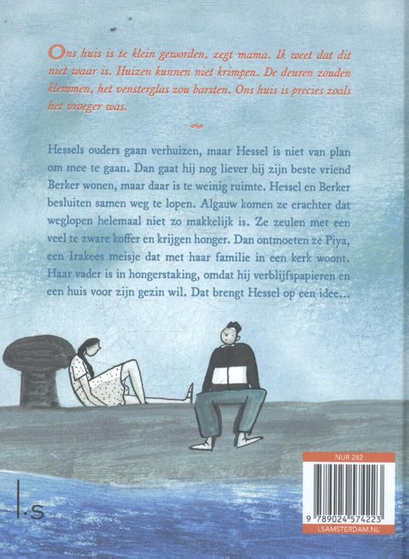 Achterkant van De jongen die niet gaat verhuizen
