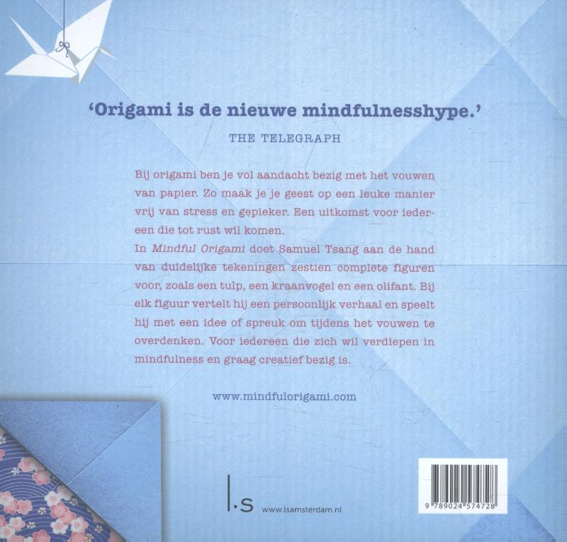 Achterkant van Mindful origami