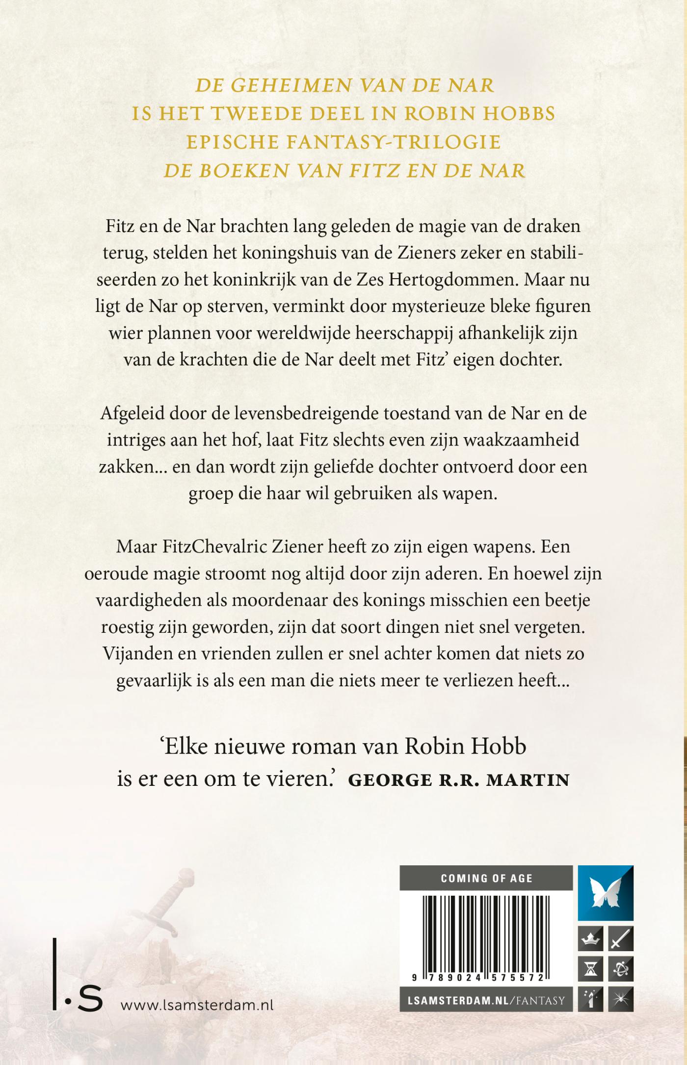Achterkant van De Geheimen van de Nar