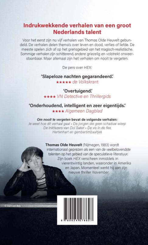Achterkant van Om nooit te vergeten