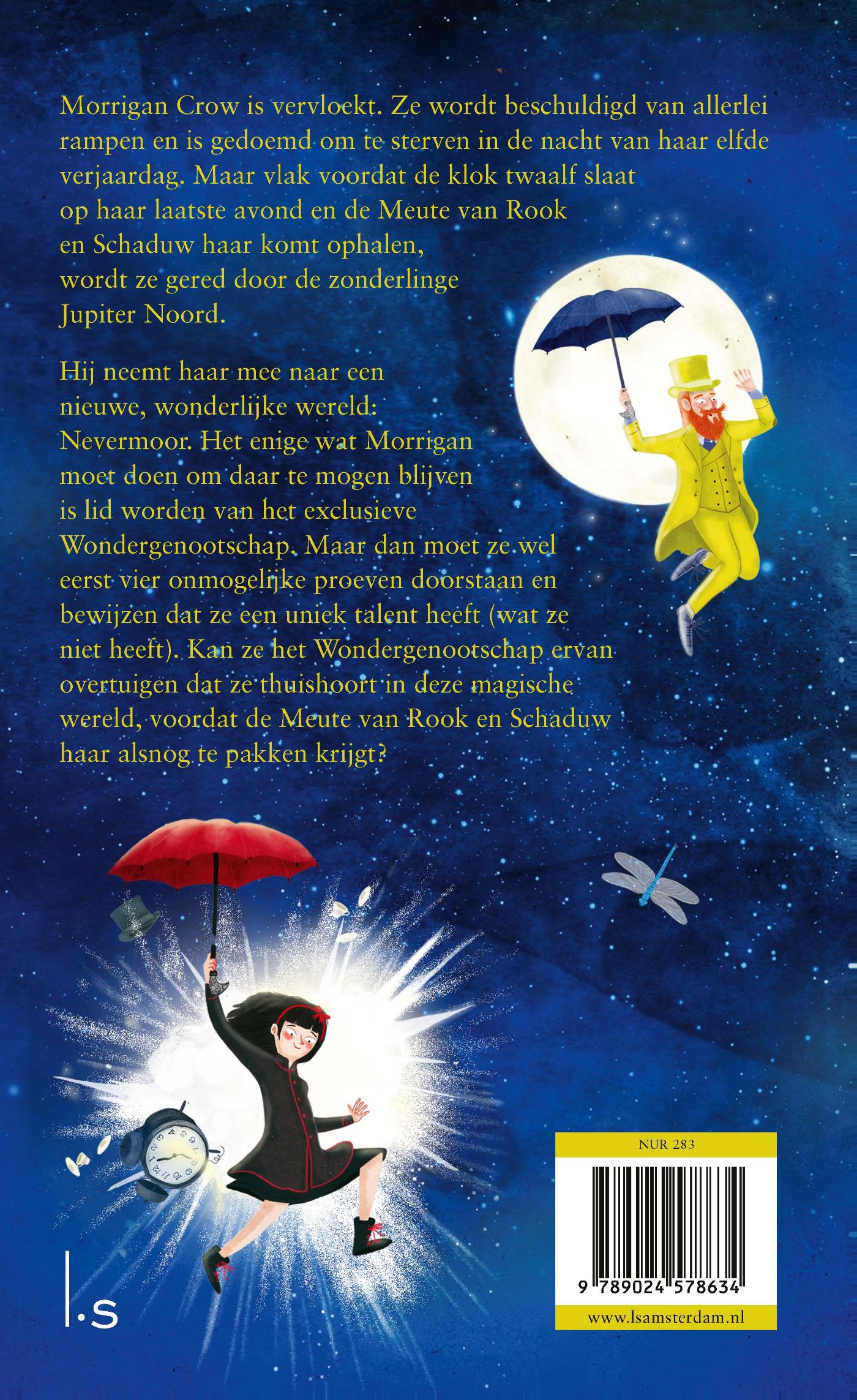Achterkant van Nevermoor - Morrigan Crow en het Wondergenootschap