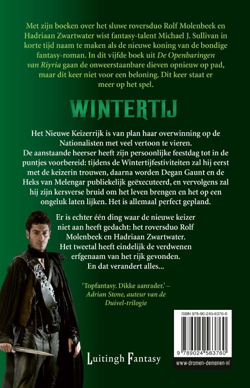 Achterkant van De Openbaringen van Riyria 5 - Wintertij (POD)