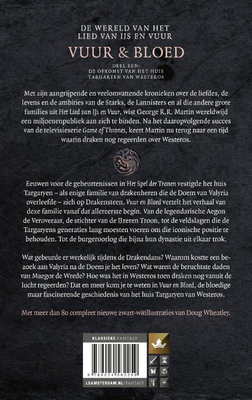 Achterkant van 1 De opkomst van het huis Targaryen van Westeros