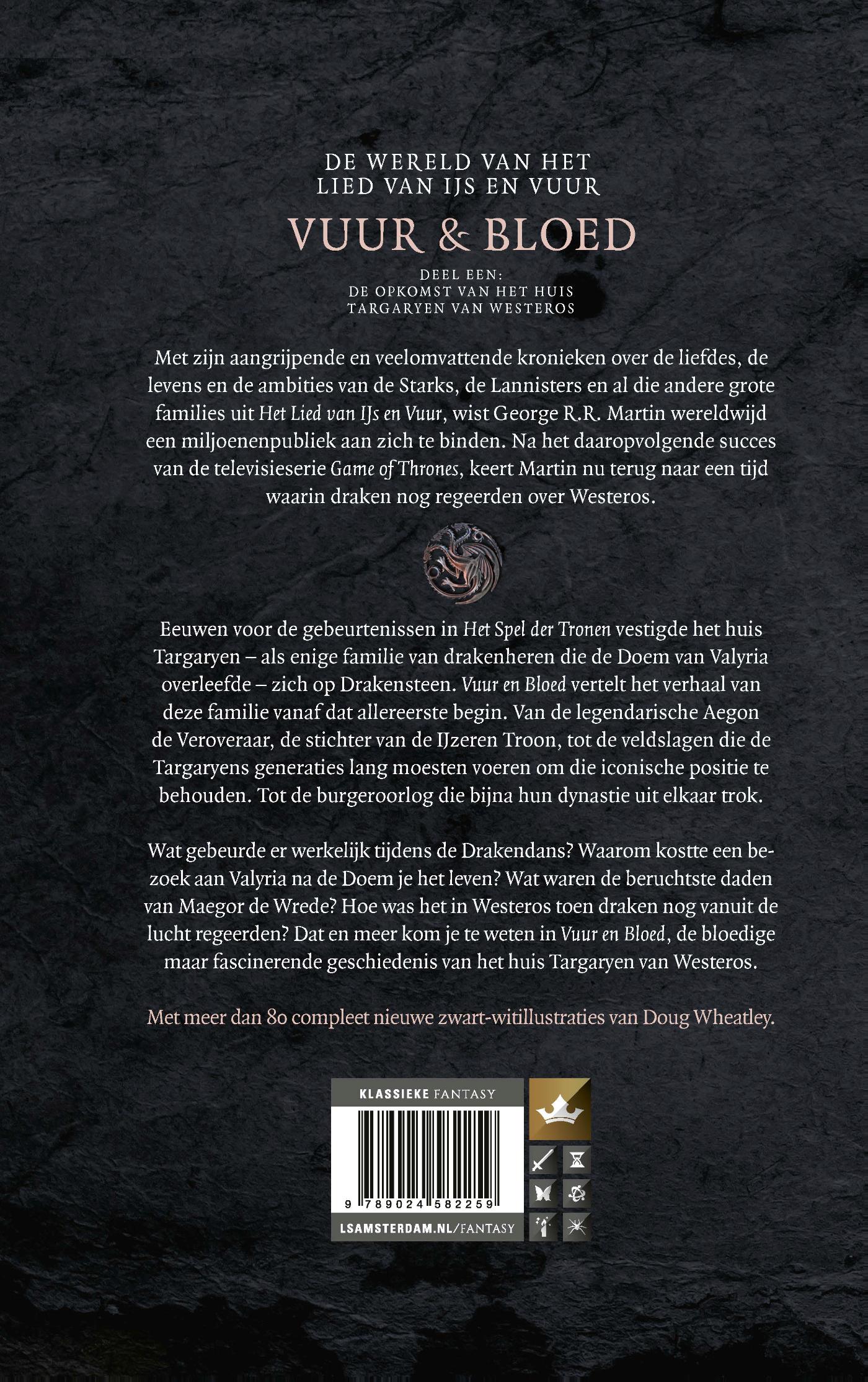 Achterkant van 1 De opkomst van het huis Targaryen van Westeros
