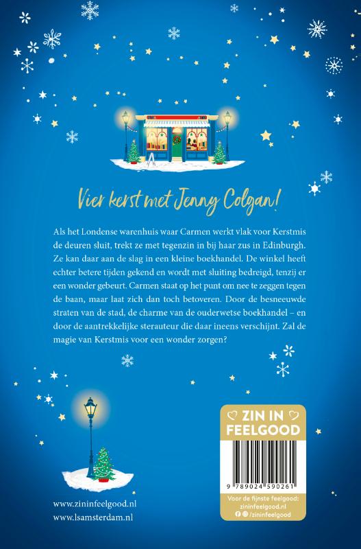 Achterkant van De kerstboekwinkel