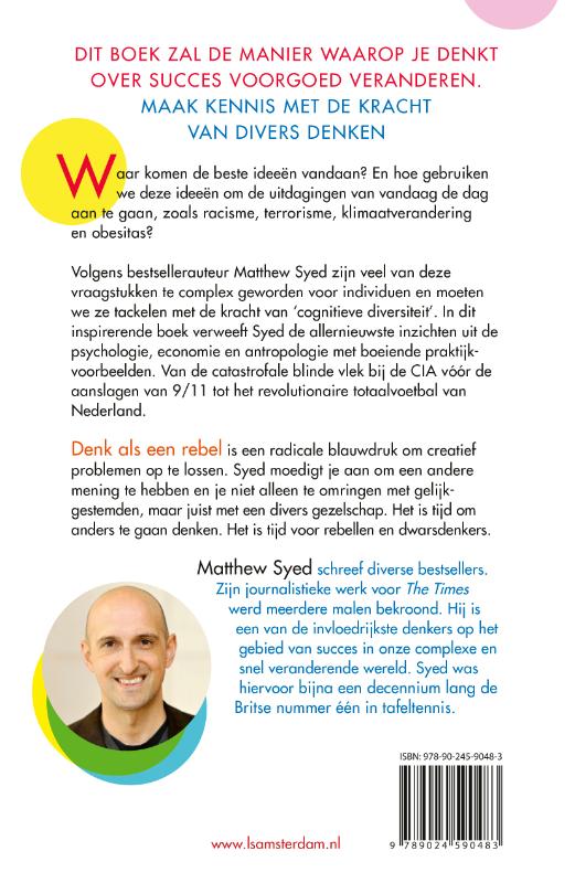 Achterkant van Denk als een rebel