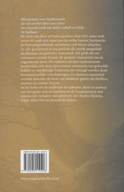 Achterkant van In het holst van de nacht