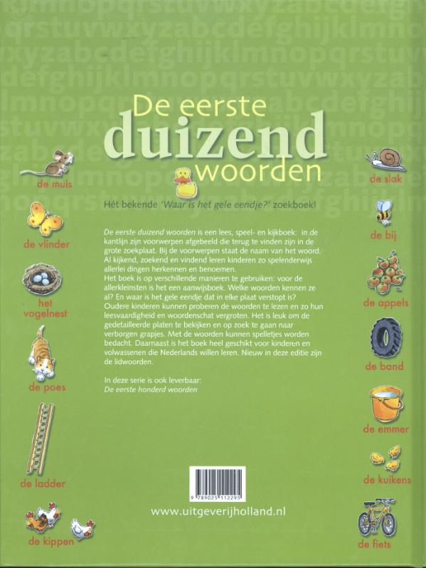 Achterkant van De eerste duizend woorden