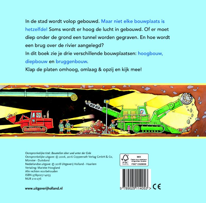 Achterkant van Bouwplaatsen boven en onder de grond