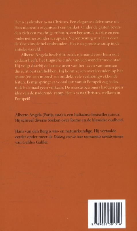 Achterkant van De drie laatste dagen van Pompeii