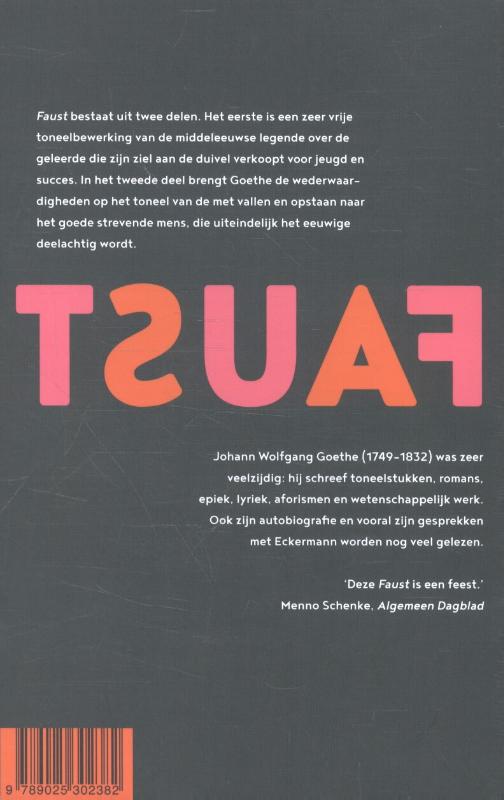 Achterkant van Faust, een tragedie