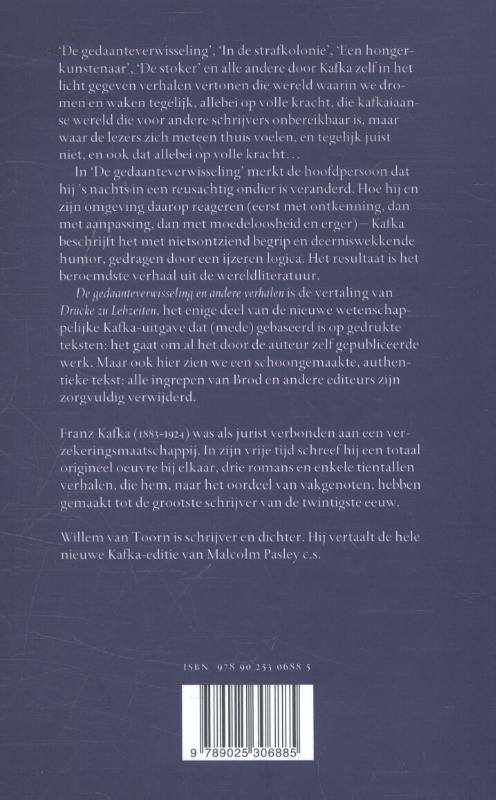 Achterkant van De gedaanteverwisseling en andere verhalen
