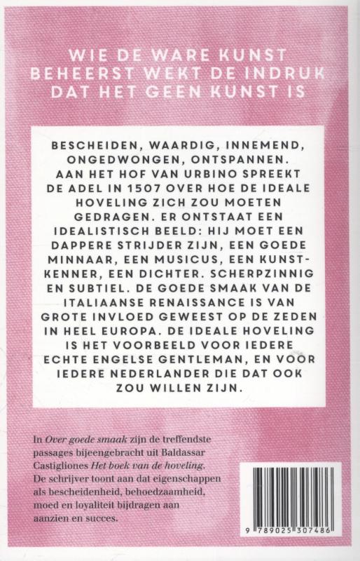 Achterkant van Over goede smaak
