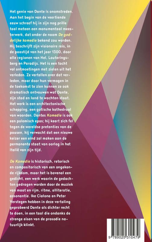Achterkant van De goddelijke komedie