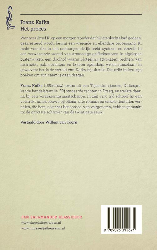 Achterkant van Het proces