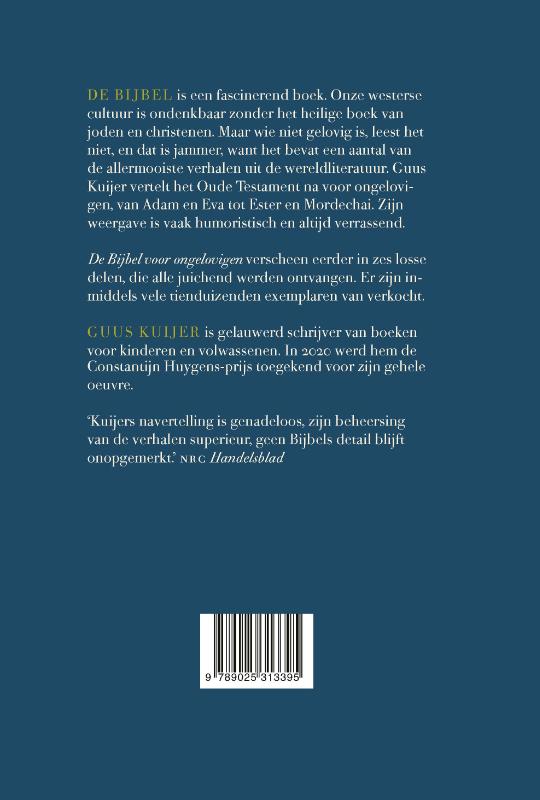 Achterkant van De bijbel voor ongelovigen