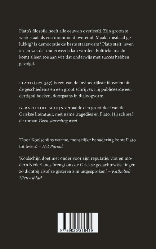 Achterkant van De ideale staat