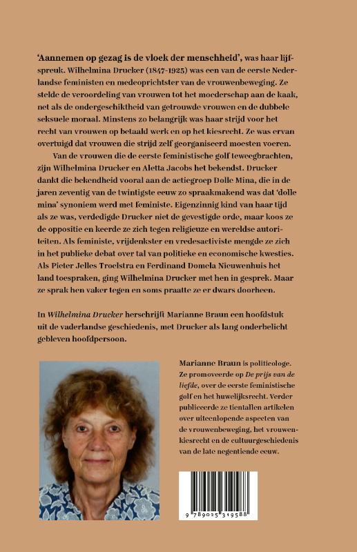 Achterkant van Wilhelmina Drucker