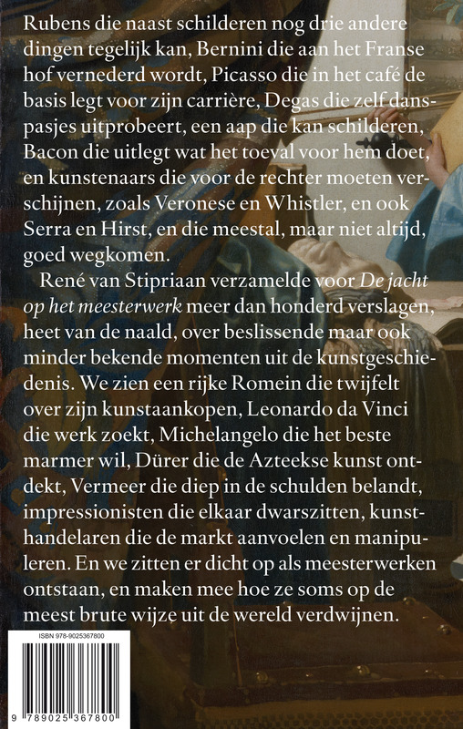 Achterkant van De jacht op het meesterwerk