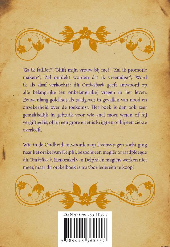 Achterkant van Orakelboek
