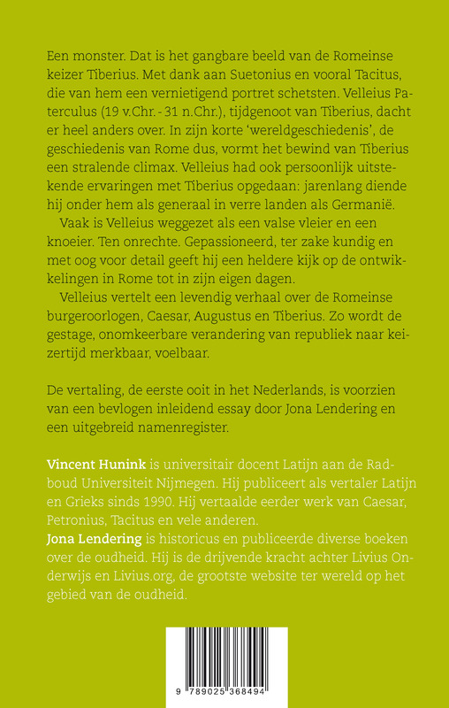 Achterkant van Van Troje tot Tiberius