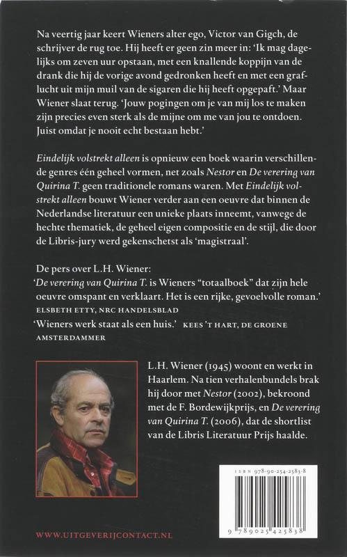 Achterkant van Eindelijk volstrekt alleen