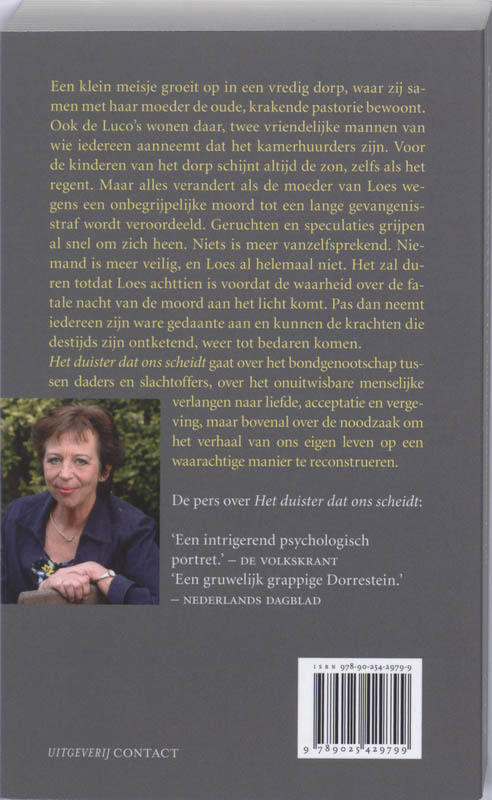 Achterkant van Duister dat ons scheidt