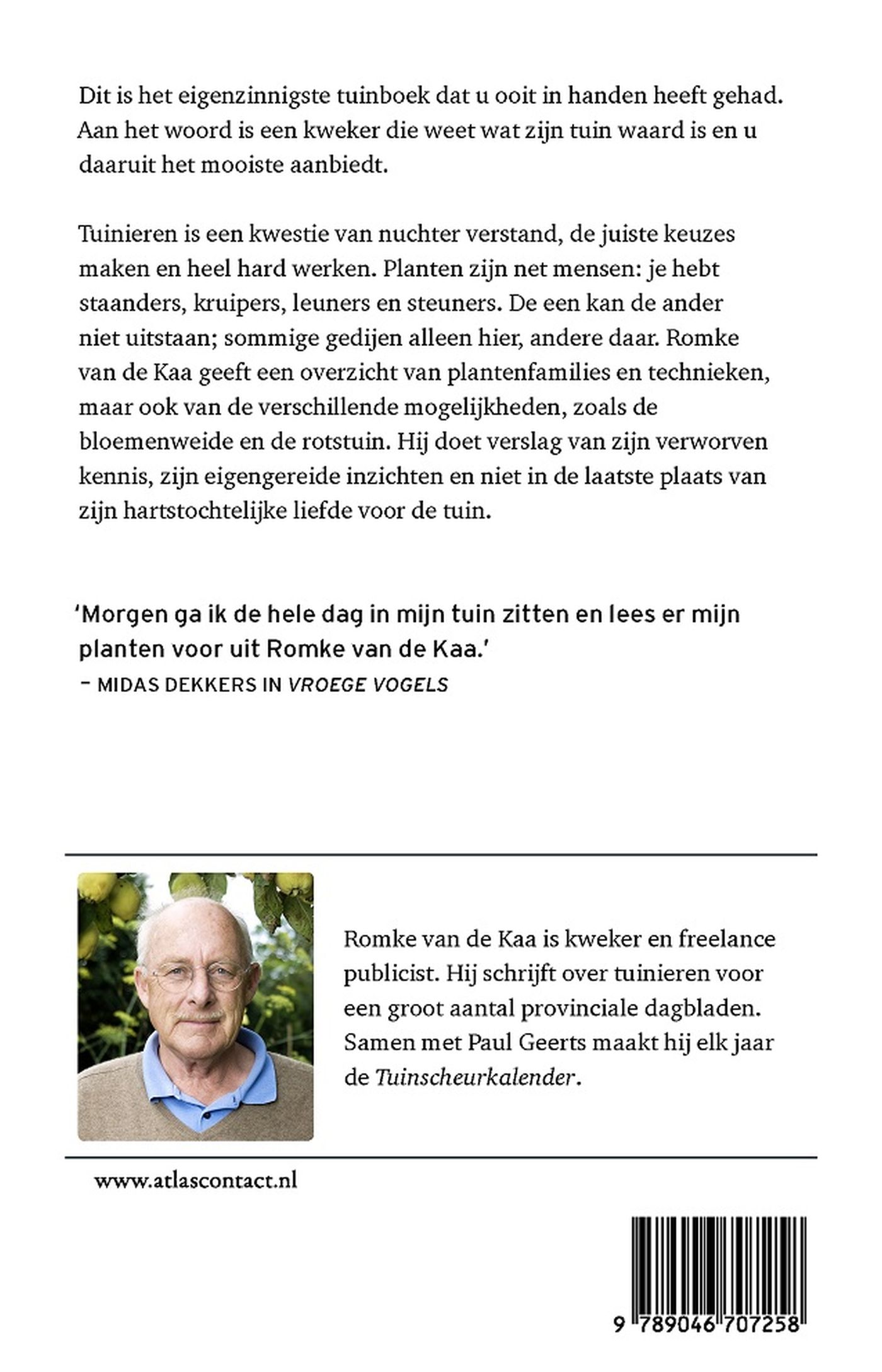 Achterkant van Buiten de perken