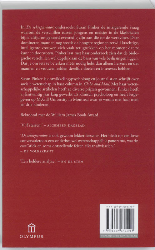 Achterkant van De Sekseparadox