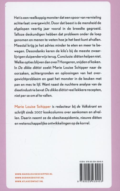 Achterkant van De dikke dietist