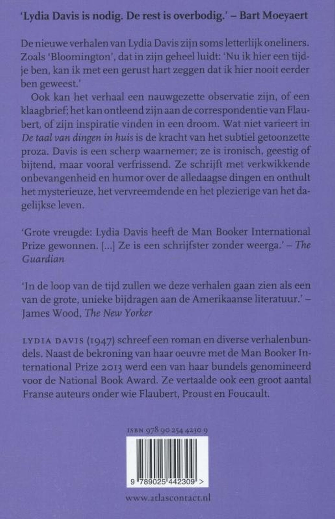 Achterkant van De taal van dingen in huis