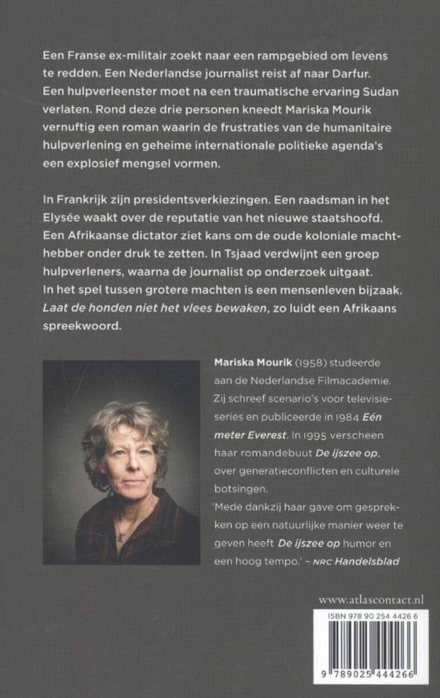 Achterkant van Laat de honden niet