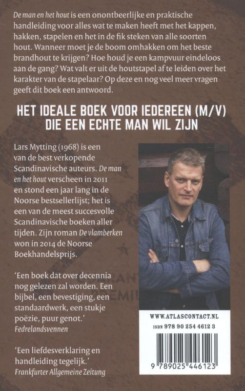 Achterkant van De man en het hout