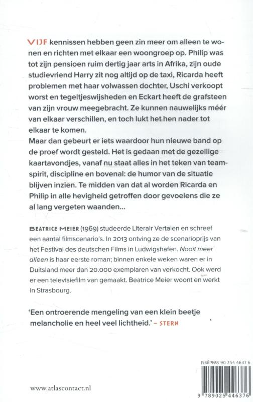 Achterkant van Nooit meer alleen