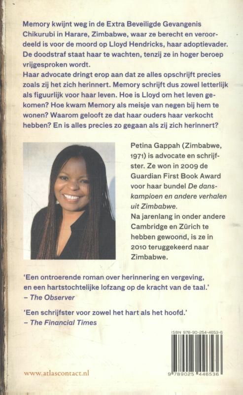 Achterkant van Het boek van Memory