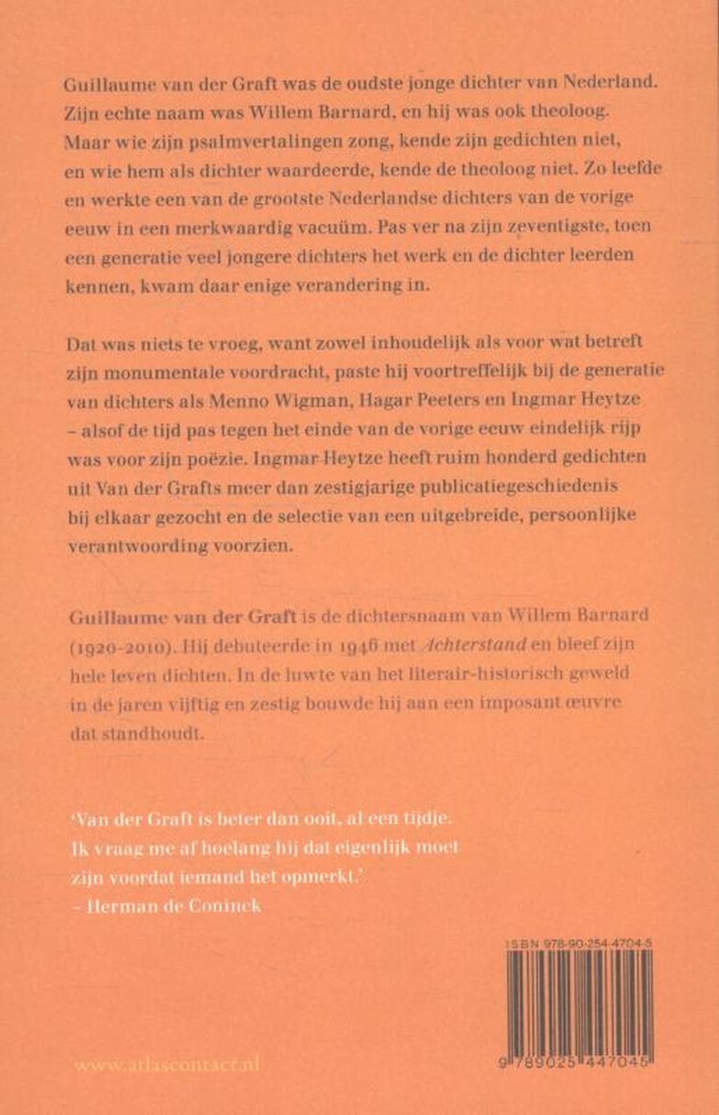 Achterkant van Er loopt een gedicht voor mij uit