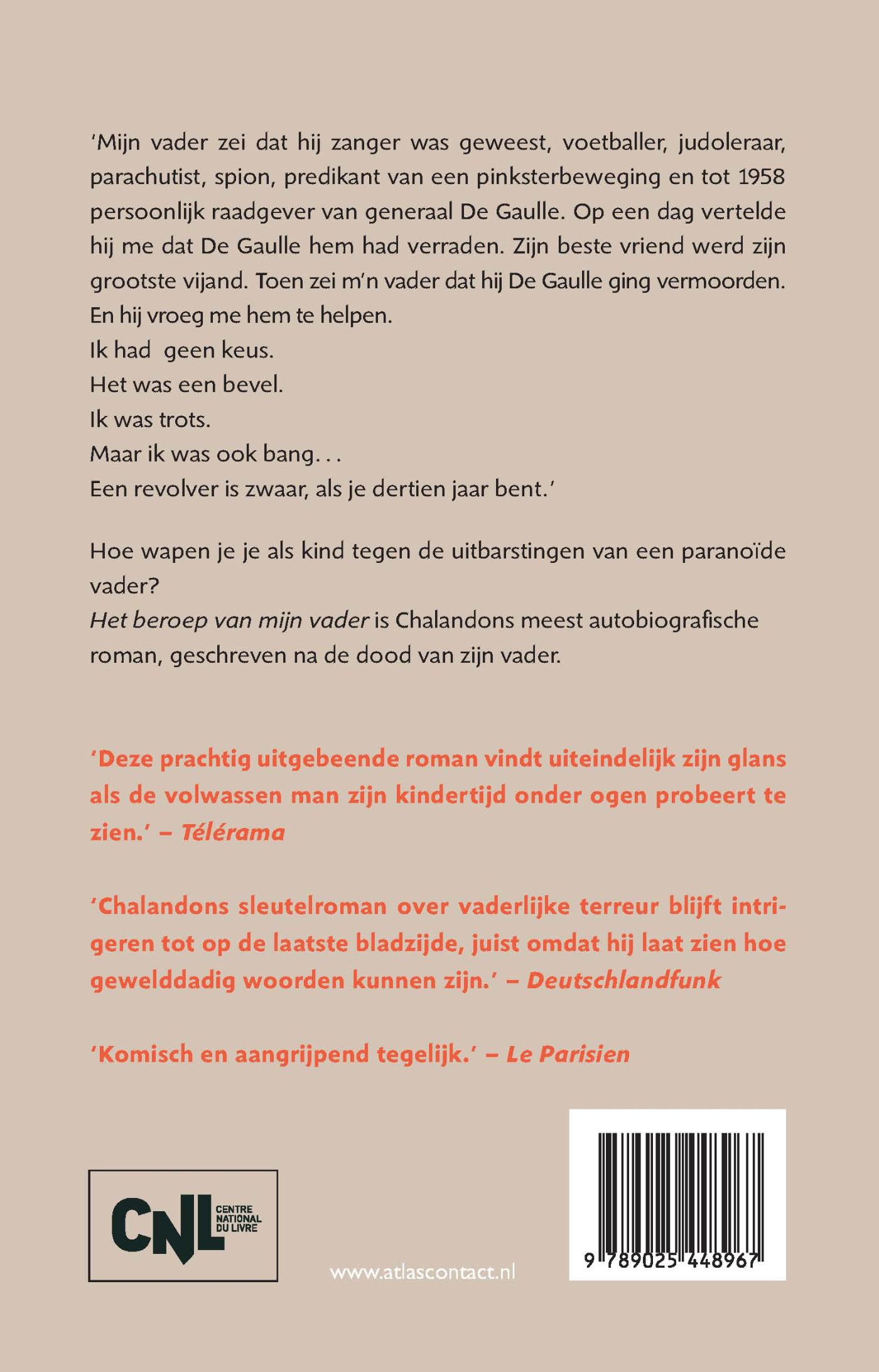 Achterkant van Het beroep van mijn vader