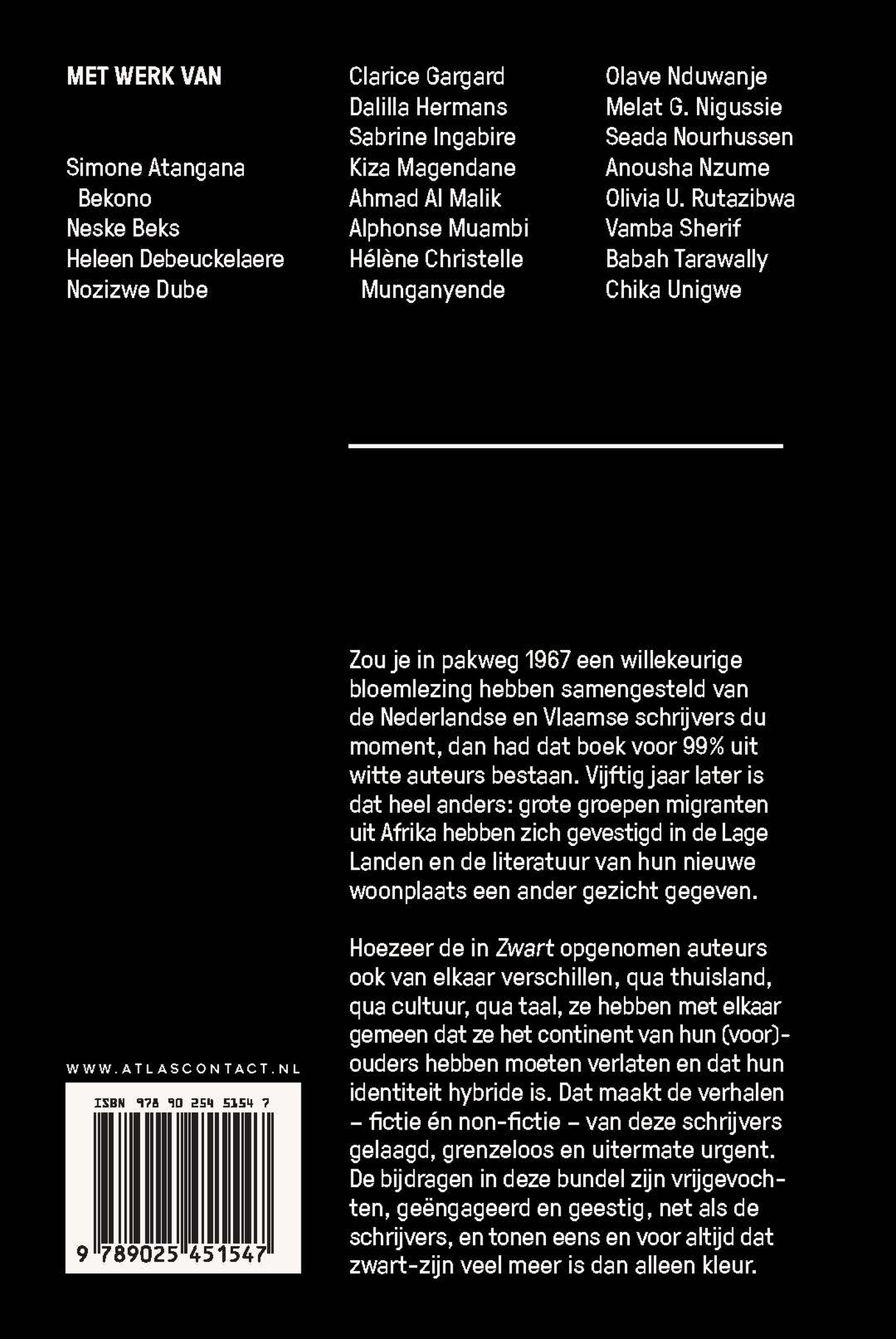 Achterkant van Zwart