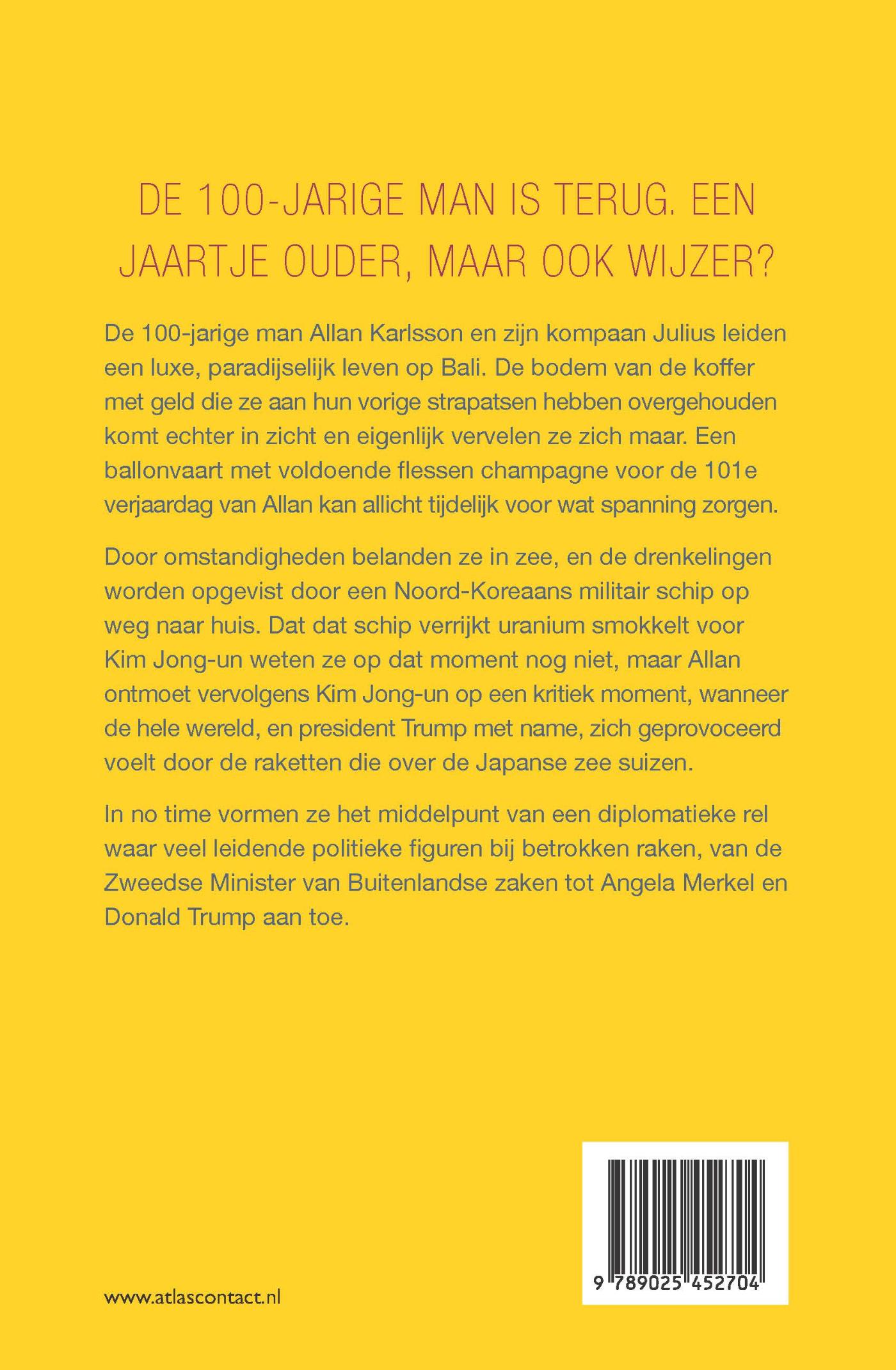 Achterkant van De 100-jarige man die terugkwam om de wereld te redden