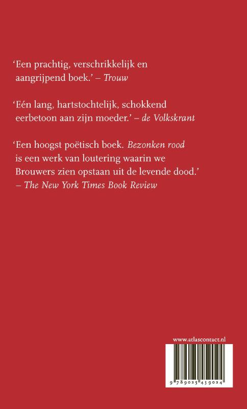 Achterkant van Bezonken rood