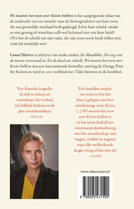 Achterkant van We moeten het even over Kevin hebben