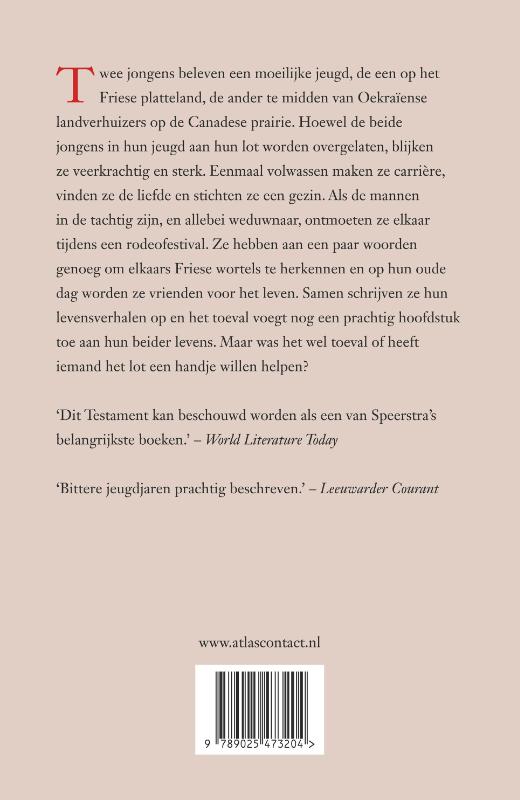 Achterkant van Testament van de ziel