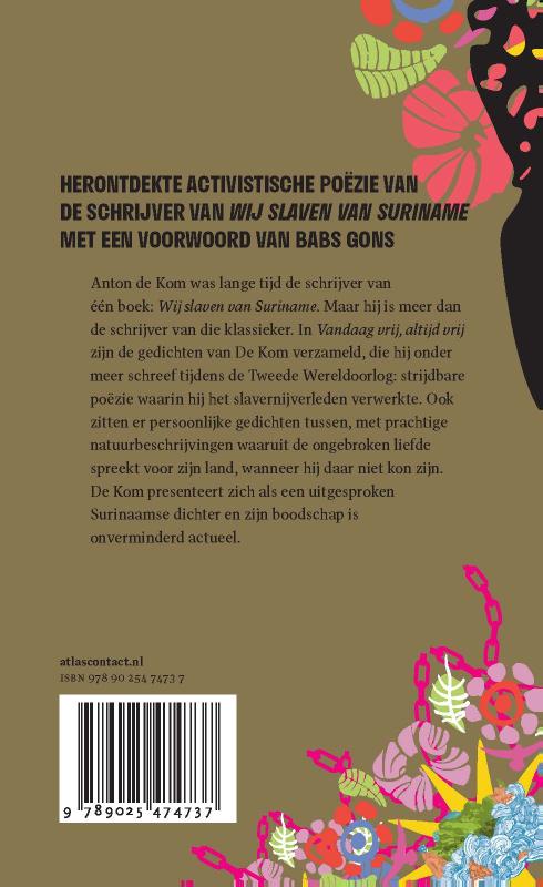 Achterkant van Vandaag vrij, altijd vrij