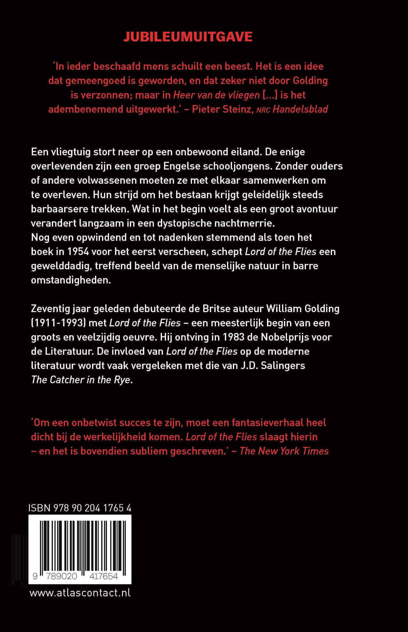 Achterkant van Lord of the Flies