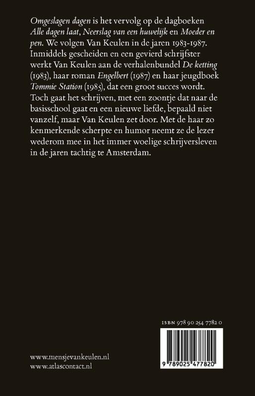 Achterkant van Omgeslagen dagen