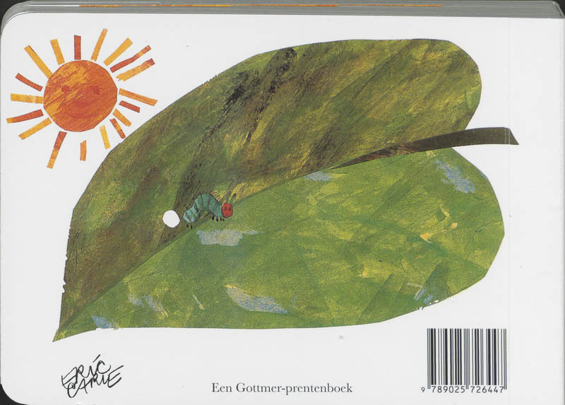 Achterkant van Rupsje Nooitgenoeg
