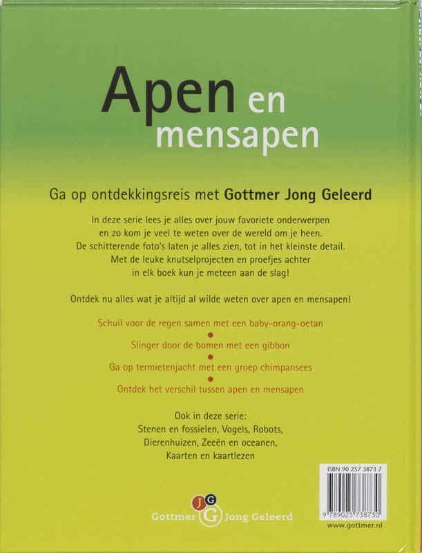 Achterkant van Apen en mensapen