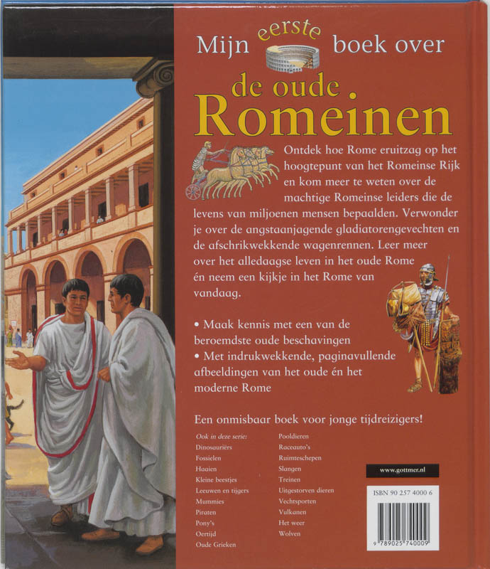 Achterkant van Mijn eerste boek over de oude Romeinen