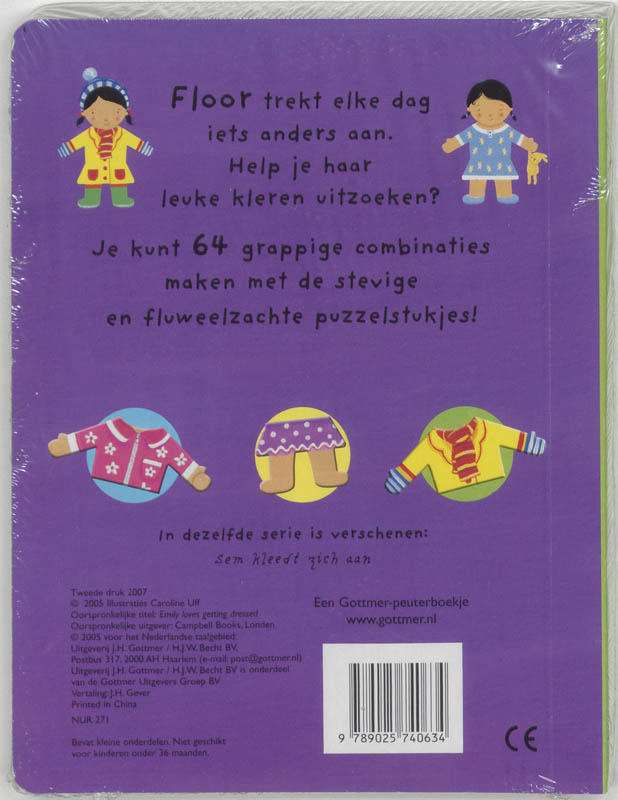 Achterkant van Floor kleedt zich aan