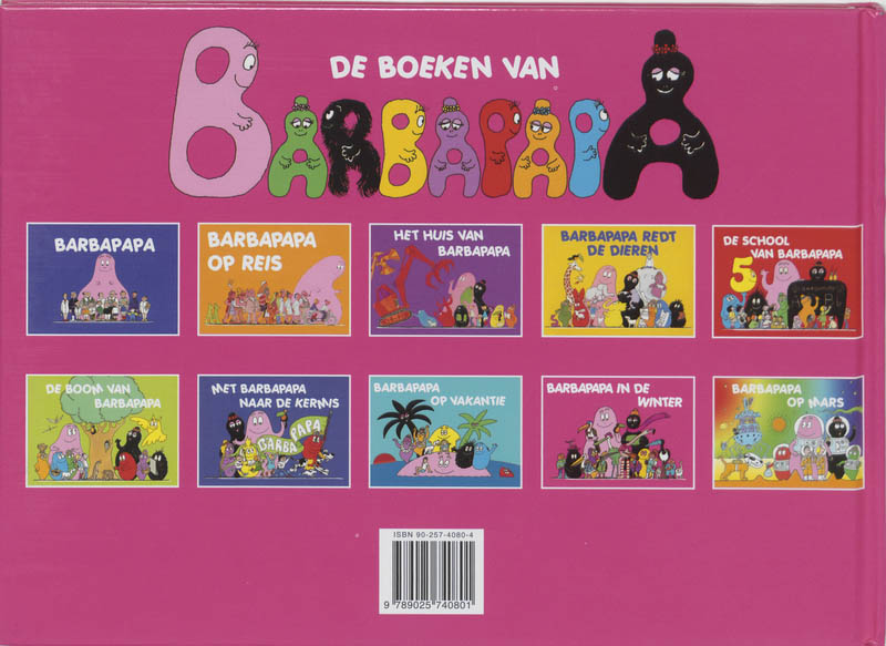 Achterkant van Barbapapa in de winter